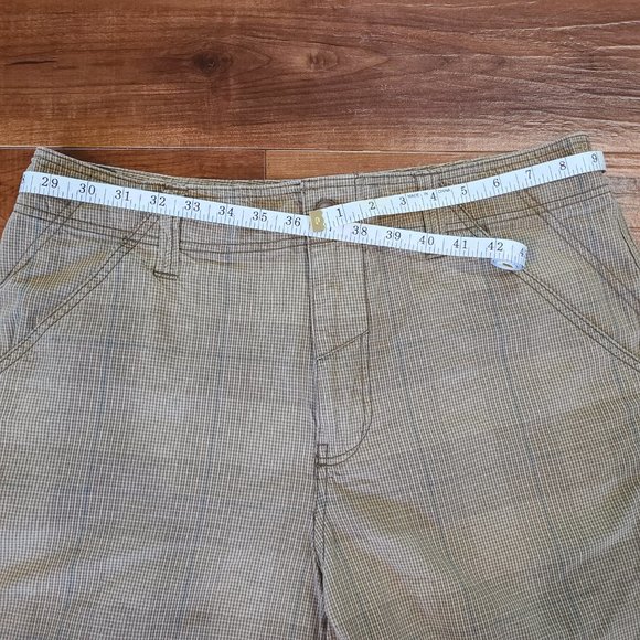 Columbia Shorts Mens 36 OmniShade Ripstop Flat Front Long Bermuda Mini Plaid - Picture 10 of 10